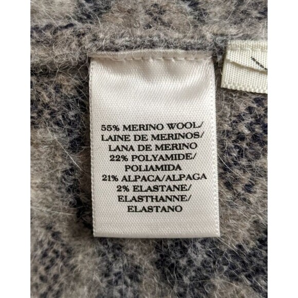 ANN TAYLOR Animal Print Alpaca/Merino Wool Blend Thick Plush Button-Up Sweater S - Picture 10 of 11